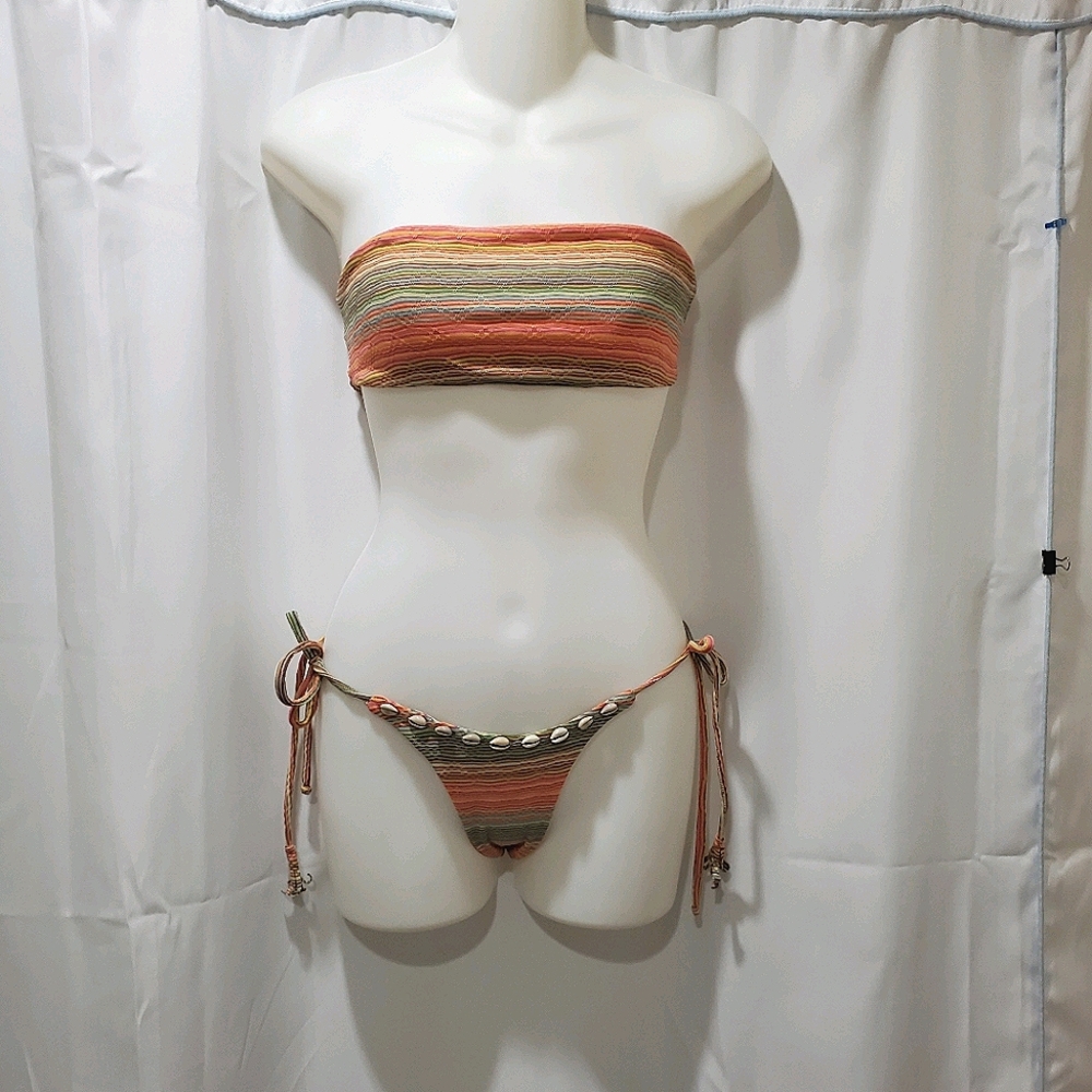 Mora very cheeky bandage bikini w/ shells NWOT